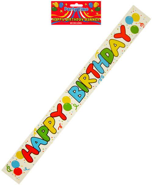 Party Time Happy Birthday Banner